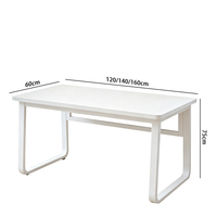 Bureau rectangulaire simple pour la chambre et le bureau, poste de travail multifonctionnel, table d'ordinateur, bureau d'étude pour étudiants