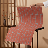 Plaques de briques flexibles, faux placage de briques, ultra-minces, 2-4 mm, panneaux pliables, texture de briques rouges et blanches, imperméables et ignifuges