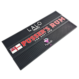 Custom Printed Silicone PVC <b>Bar</b> Mat Rubber Pub Service Mat Spill <b>Pad</b> Beer Rail Mat Drip Tray Non Slip Table Mat Coaster - Product Image 2