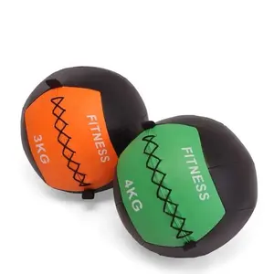 كرة طبية مملوءة للياقة البدنية الوزن المطاط الطب جدار الكرة البلاستيكية دائم للياقة البدنية سلام الحديد الزهر الكرة الطبية