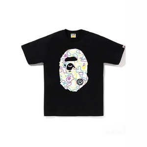 Camiseta <span class=keywords><strong>de</strong></span> algodón puro con estampado <span class=keywords><strong>de</strong></span> cabeza <span class=keywords><strong>de</strong></span> simio, estilo urbano, holgada, <span class=keywords><strong>de</strong></span> manga corta, para hombre, mujer y estudiantes, <span class=keywords><strong>de</strong></span> <span class=keywords><strong>marca</strong></span> <span class=keywords><strong>de</strong></span> moda transfronteriza. - Product Image 1