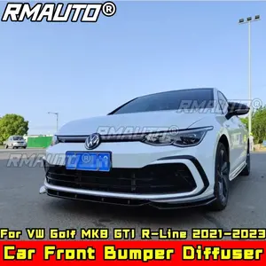 Kit carrosserie pour Golf MK8 GTI R-Line, lèvre de pare-chocs avant noir brillant, protection de pare-chocs pour VW Golf MK8 GTI R-Line 2021-2023, accessoires de voiture - Product Image 2