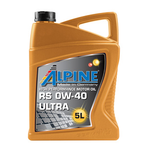 Huile moteur Alpine Rs 0W-40 Ultra 5L, huile moteur entièrement synthétique haute performance, protection excellente, huile de base - Product Image 1