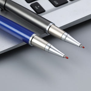 Disesuaikan hadiah mewah pena gaya sederhana Matte biru hitam abu-abu logam Roller Pen dengan 0.5mm lebar menulis Logo dipersonalisasi - Product Image 5