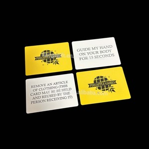 Full Color Deck of Playing Cards Printing Custom Yellow Adult <strong>18</strong>+ Card <strong>Game</strong> With Dices - Product Image 3