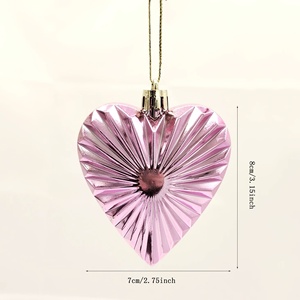 Valentinstag Exklusiv: Einfacher Plastik-Herzkranz als Hängedekoration, 8 Stück Unregelmäßige Herzen, Romantisches Datum, Familien-Ornament - Product Image 4