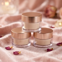 Vente en gros de pots cosmétiques transparents en ABS personnalisables de 30 ml à 500 ml, avec couvercle à vis en acrylique, couleur personnalisée, logo, impression sérigraphique, forme personnalisée