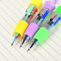 Mini stylos multicolores 4-en-1, stylos mignons en vrac pour enfants, stylos à bille pour fêtes d'anniversaire, cadeaux amusants, encre assortie, stylos Kawaii