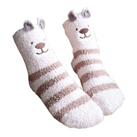 Chaussettes Fuzzy Rayées Épaisses Haute Qualité Crew Personnalisé Long Femmes Casual Polyester Personnalisé Tricoté Hiver Sokken Winter Sucks