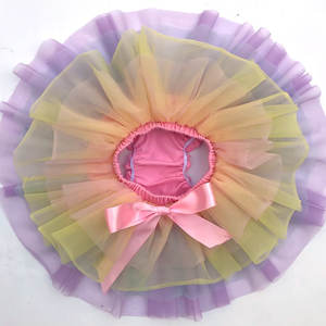 2pc Newborn Chiffon Colorful <b>Baby</b> Girls Tutu Skirts with Ribbon and <b>Headband</b> Ball Gown Style Plus Size for Kids - Product Image 2