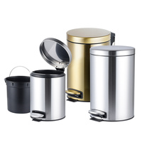 Poubelle à pédale en acier inoxydable de style moderne pour la maison et la cuisine