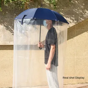Full-Body Paraplu Creatieve Regenjas Gepersonaliseerde Anti-Spit Stofdichte Paraplu Buiten Lange Steel Regenbestendige Automatische Paraplu