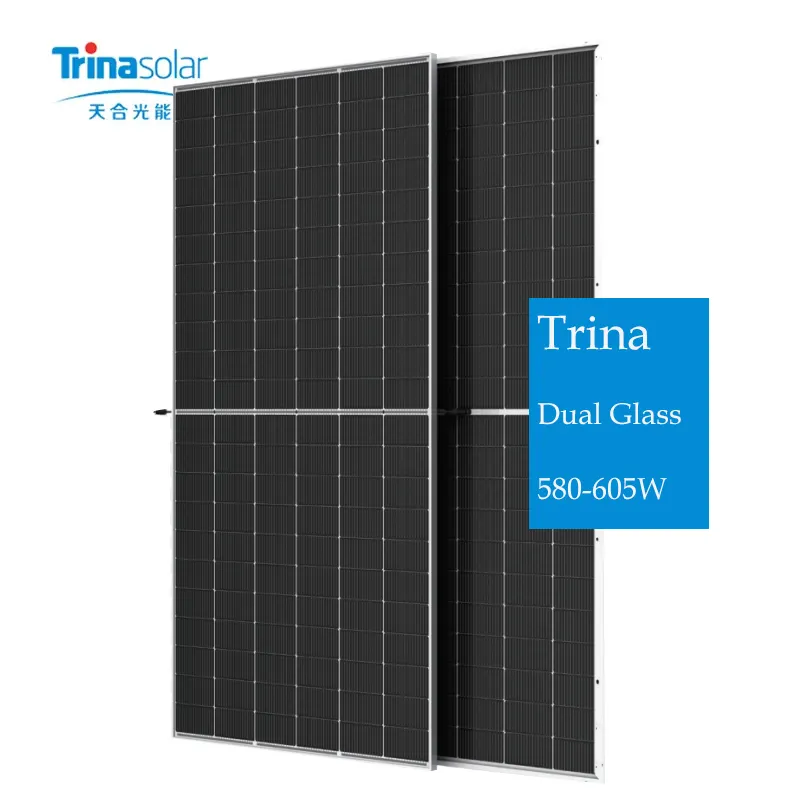 Двусторонняя двойная стеклянная Солнечная упаковка, 600 Вт, 210 мм, 600 ватт