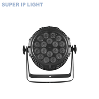 Projecteur de scène LED multi-angles 18*10W RGBW IP65 DMX512 en aluminium moulé sous pression, lumière PAR à intensité variable et température de couleur réglable pour hôtel