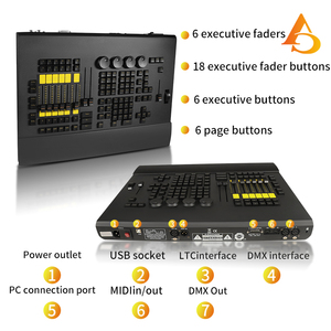 Ma ánh sáng hệ thống giao diện điều khiển Fader cánh với trường hợp chuyến bay DMX512 chế độ kết nối ma chiếu sáng điều khiển - Product Image 4