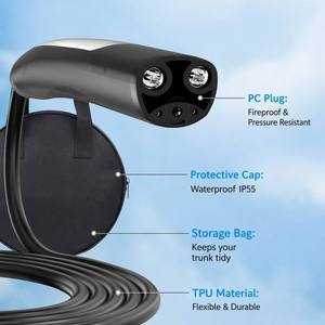 Câble d'extension de chargeur EV NACS 80A 48A 32A 16A compatible avec <span class=keywords><strong>Tesla</strong></span> Model 3 Y S X, étanche IP55, cordon de charge pour véhicule électrique - Product Image 1
