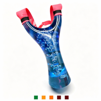 Lance-pierre à haute puissance en polycarbonate cristallin haute dureté, portable, pour tir sportif et compétition en extérieur