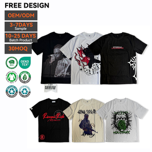 고품질 100% 면 티셔츠 맞춤형 오버사이즈 그래픽 블랙 티셔츠 캐주얼 최신 디자인 무지 OEM 프린트 남성 티셔츠 - Product Image 1