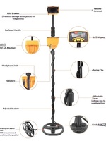 Détecteur de métaux professionnel souterrain, étanche, pour la détection profonde en extérieur, instrument de chasse au trésor pour l'or, l'argent et le cuivre