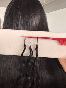 事前に分離された目に見えないノットレスクロシェ人毛エクステンション ディープウェーブ シルキーストレート プロテクトスタイル 無料ギフト付き - Product Image 3