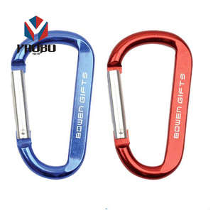 Carabiner אלומיניום מותאם אישית מתכת באיכות גבוהה אספקת פיצול טבעת