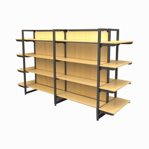 Étagères à livres en bois et en acier personnalisées pour les rayons des épiceries et des supermarchés - Product Image 4