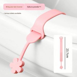 Cubierta de silicona suave para tapa de inodoro, accesorio creativo para levantar el asiento del inodoro, piezas y accesorios para inodoro que evitan el contacto. - Product Image 1