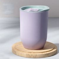 Tasse à eau personnalisée avec grand ventre 12OZ AS verre à vin en plastique gobelets en plastique pour œufs en forme de U aspect multicolore tasse horizontale en coquille d'œuf