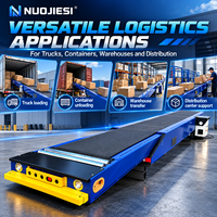 Convoyeur télescopique à 2 sections, convoyeur à bande extensible de 2 à 4 m, convoyeur à rouleaux pour le chargement des camions et le déchargement des conteneurs