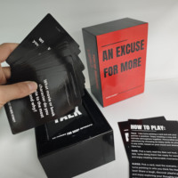 Boîte avec couvercle et bouton pour jeu de cartes de deck, impression de cartes de jeu personnalisées double face de haute qualité, respectueuses de l'environnement, avec logo personnalisé