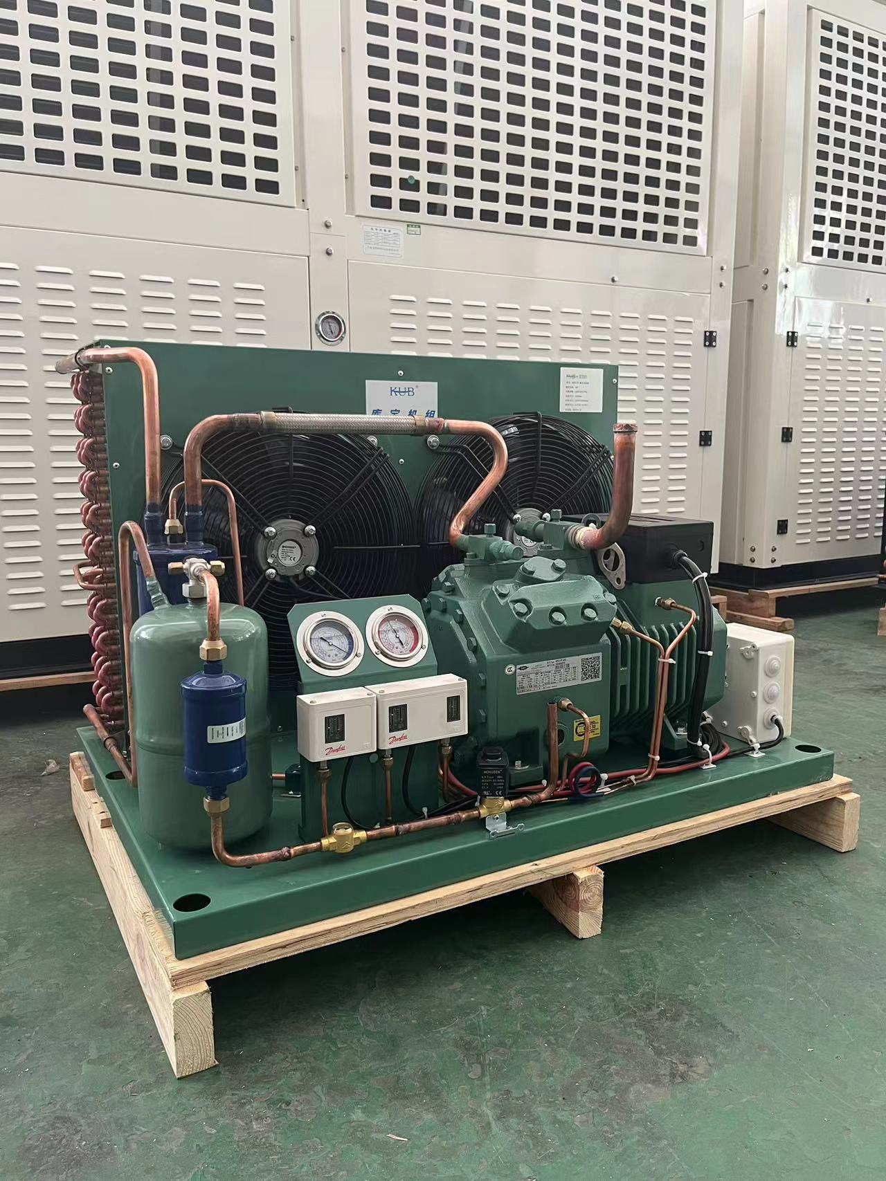 KUB/4DES-5Y Open type air cooled Marine corrosion-resistant 5HP condensing unit Copper tube copper fin condensing unit