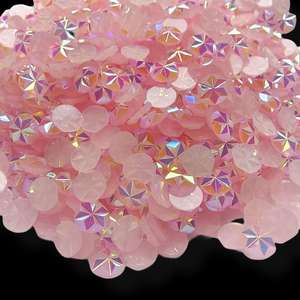 Strass <span class=keywords><strong>en</strong></span> résine AB effet gelée flocon de neige ronds 4mm 5mm 6mm, à dos plat, <span class=keywords><strong>en</strong></span> vrac, pour nail art, pierres décoratives et accessoires de bricolage - Product Image 5