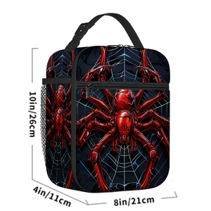 Borsa Termica Portatile per il Pranzo Red Spider, Nuova Moda per Bambini, con Isolamento Termico Spesso in Alluminio, Borsa Bento da Picnic per Studenti in Tela - Product Image 2