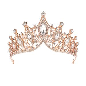 All'ingrosso in lega stile barocco antico in cristallo colorato di cristallo da sposa diadema corona di nozze donne accessori per capelli da ballo - Product Image 3