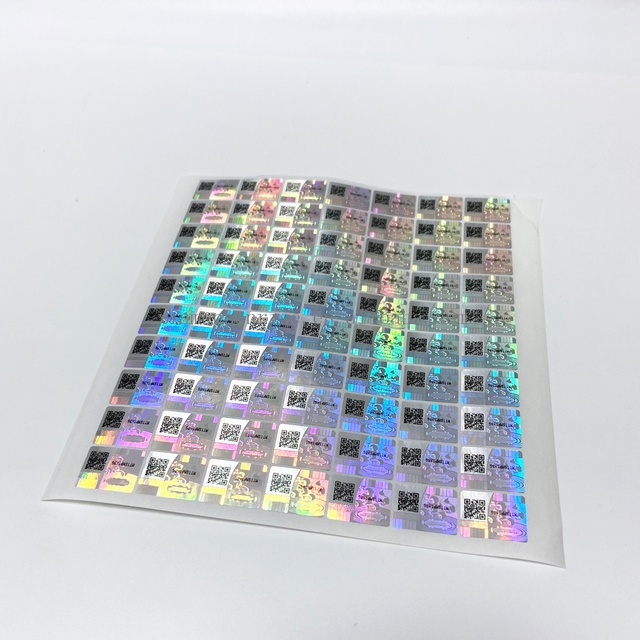Custom logo Authenticity Hologram Stickers with Serial Numbers Qr Code Label Sticker
