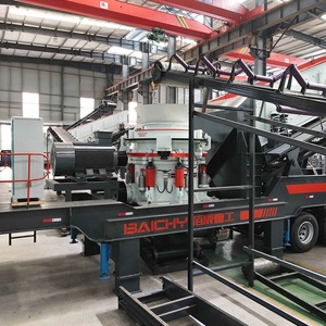 Broyeur à cône de pierre dure mobile 100-200 Tph, Machine de concassage de pierre de gravier de granit de basalte portable, concasseur à cône mobile - Product Image 4