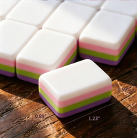 Ensemble de Mahjong Américain Moderne de Luxe, Tuiles de Mahjong en Acrylique Effet Écaille de Tortue à 4 Couches, Logo Personnalisé, Haut de Gamme, Finition Frotteuse à la Main, Pliable