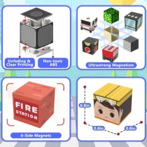 250 pièces blocs de <span class=keywords><strong>construction</strong></span> magnétiques Cubes magnétiques empilables ensemble de <span class=keywords><strong>Construction</strong></span>, STEM Montessori jouets sensoriels pour enfants - Product Image 4