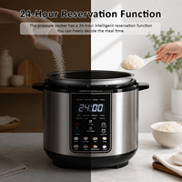 Cuisinières multifonctions à grand écran LED pour usage domestique, cuiseur à pression électrique 6L/8L/10L/12L avec cuve intérieure antiadhésive