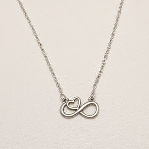 Infinity collane con scintillante Zirconia cubica ciondolo eternità rodiato <span class=keywords><strong>cuore</strong></span> <span class=keywords><strong>infinito</strong></span> placcato per i regali - Product Image 4