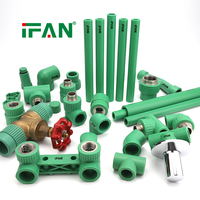 IFAN Vente en gros de raccords en laiton PPR, raccords en plastique 20-110 mm, tuyaux et raccords PPR pour l'ingénierie