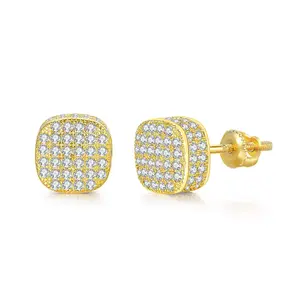 Fine Fashion Jewelry Elegant Sublimation Gra Moissanite Screwback Large Earrings For Studs Back For Women