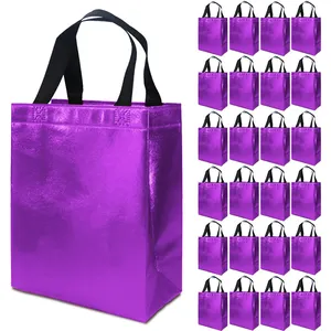 Diverse Styles No Discoloration Women Durable Reusable Sparkle Shopping Party Laser Promotional Non Woven Tote Bags