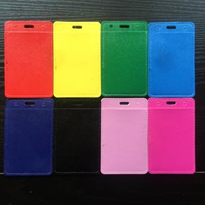 Porte-cartes en cuir à plusieurs emplacements, à carreaux, en PU, pour carte d'identité, badge d'employé, carte d'étudiant, badge de travail - Product Image 2