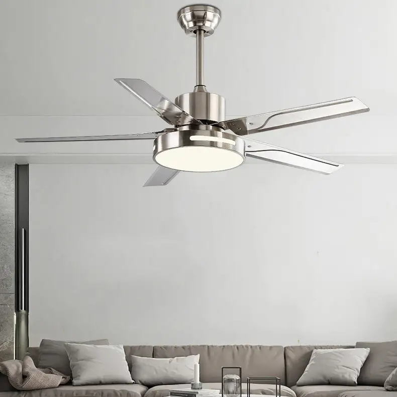 CSLIDO New Iron Blades LED Ceiling Fan With Remote Control Restaurant Home Industrial Ceiling Fan With Lights