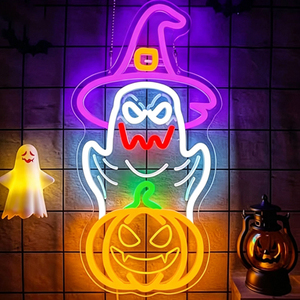 Nouveaux éclairages décoratifs LED, lettrage couleur RGB étanche, néons personnalisables, adaptés pour Halloween, salons de coiffure, etc. - Product Image 3