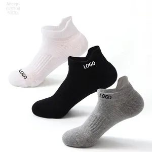 Low MOQ Comfortable Cotton Breathable Low Cut Ankle Athletic Running Socks High Performance Sport Socks Men
