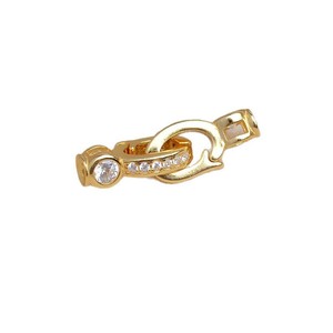 Silver Zircon <b>DIY</b> Pearl Jewelry <b>Accessory</b> 5-7mm Empty Necklace Buckle JG5990 with Plated Craft Packaged in <b>Bag</b> - Product Image 5