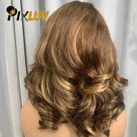 Perruques Lace Front en Cheveux Humains Couleur Piano 4/27, Perruque Bob en Cheveux Humains pour Femmes Noires, Vente en Gros, Perruque Bob Coiffure en Dentelle
