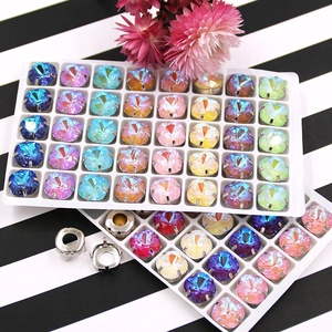 K9แก้วมอคค่าเรืองแสงไขมันสี่เหลี่ยมรูปร่าง Flatback Rhinestones - Product Image 3